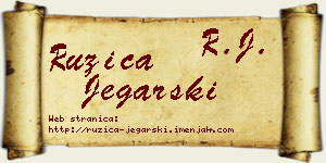 Ružica Jegarski vizit kartica